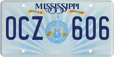 MS license plate OCZ606