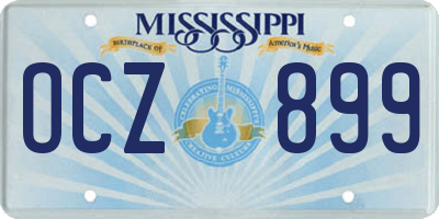MS license plate OCZ899