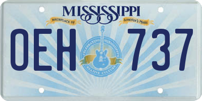 MS license plate OEH737