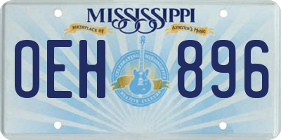 MS license plate OEH896