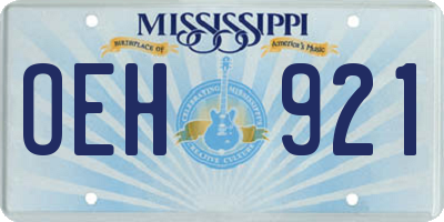 MS license plate OEH921