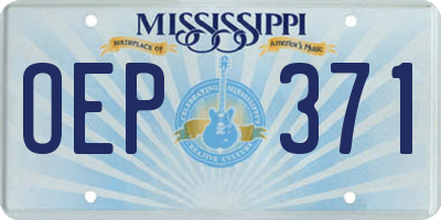 MS license plate OEP371