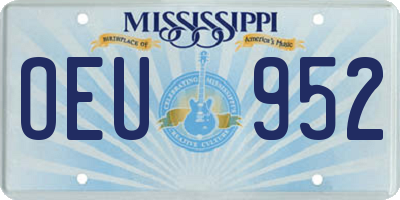 MS license plate OEU952