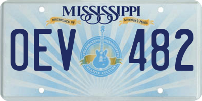 MS license plate OEV482