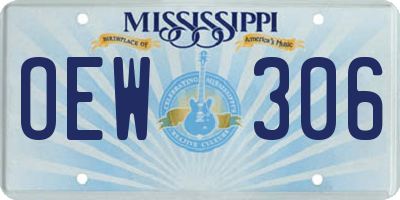 MS license plate OEW306