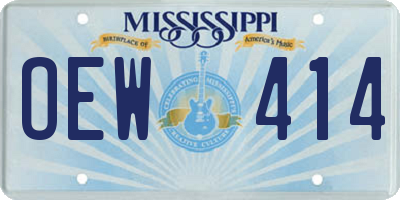 MS license plate OEW414