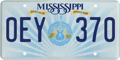 MS license plate OEY370