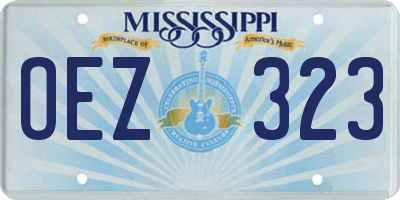 MS license plate OEZ323