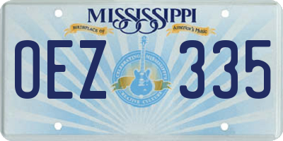 MS license plate OEZ335