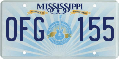 MS license plate OFG155