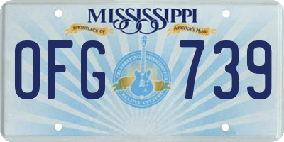 MS license plate OFG739