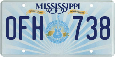 MS license plate OFH738