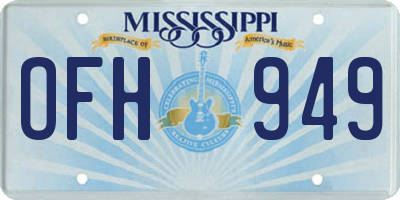 MS license plate OFH949