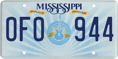 MS license plate OFO944