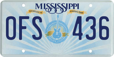 MS license plate OFS436