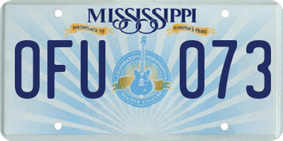 MS license plate OFU073