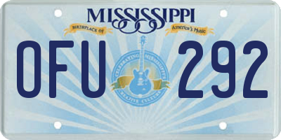 MS license plate OFU292
