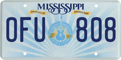 MS license plate OFU808