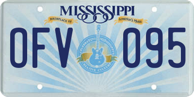 MS license plate OFV095