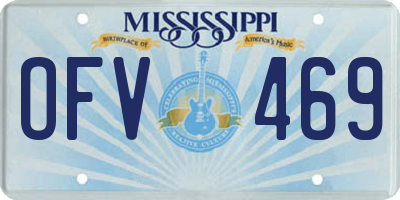 MS license plate OFV469