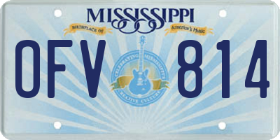 MS license plate OFV814