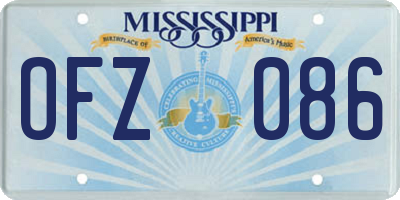MS license plate OFZ086