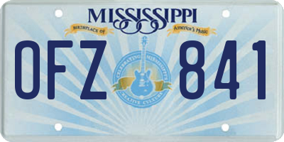 MS license plate OFZ841