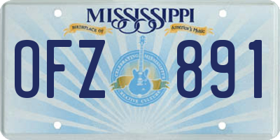 MS license plate OFZ891