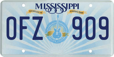 MS license plate OFZ909