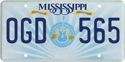 MS license plate OGD565