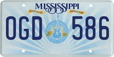 MS license plate OGD586