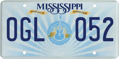 MS license plate OGL052