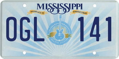 MS license plate OGL141
