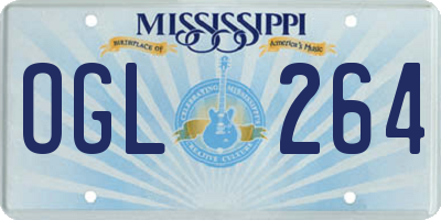 MS license plate OGL264