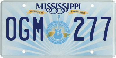 MS license plate OGM277
