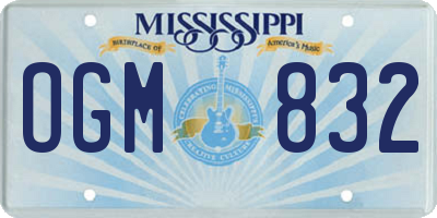 MS license plate OGM832