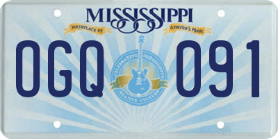 MS license plate OGQ091