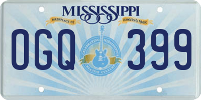 MS license plate OGQ399
