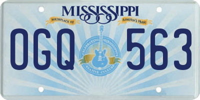 MS license plate OGQ563
