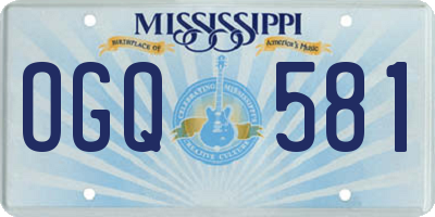 MS license plate OGQ581