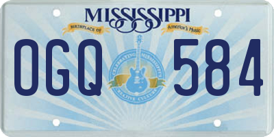 MS license plate OGQ584