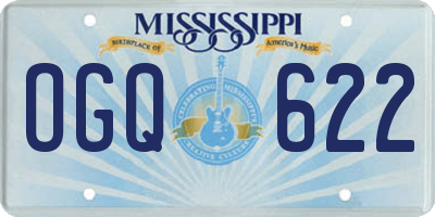 MS license plate OGQ622