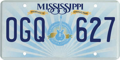 MS license plate OGQ627