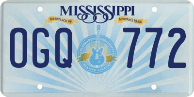 MS license plate OGQ772