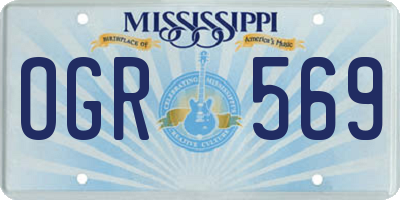 MS license plate OGR569