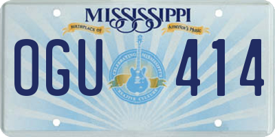 MS license plate OGU414