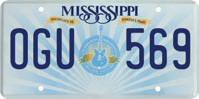 MS license plate OGU569