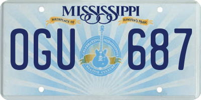 MS license plate OGU687