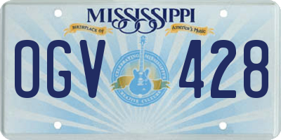 MS license plate OGV428
