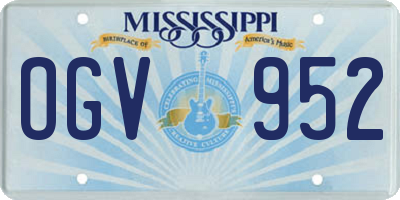 MS license plate OGV952